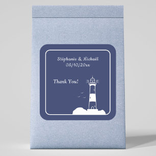 Sticker Carré Mariage bleu Lighthouse Navy