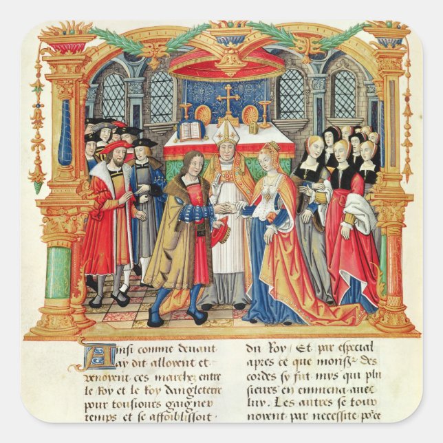 Sticker Carré Mariage de Maria de Bourgogne et Maximilien I (Devant)