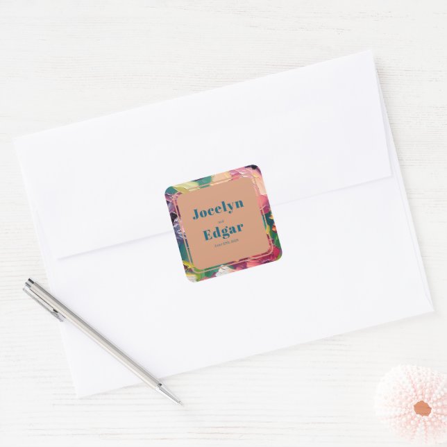 Sticker Carré Mariage de peinture super Déco (Enveloppe)