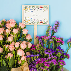 Sticker Carré Mariage de prairie sauvage de printemps