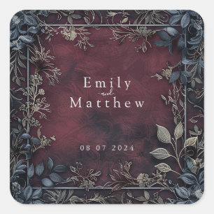 Sticker Carré Mariage d'élégance gothique victorienne