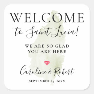 Sticker Carré Mariage Destination Bienvenue Les Clients Privilég