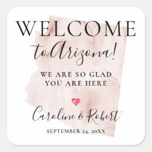Sticker Carré Mariage Destination Bienvenue Les Clients Privilég