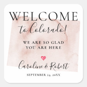 Sticker Carré Mariage Destination Bienvenue Les Clients Privilég