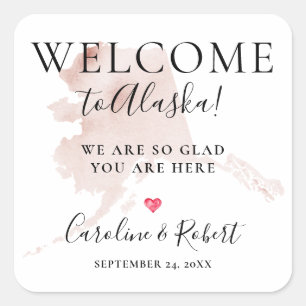 Sticker Carré Mariage Destination Bienvenue Les Clients Privilég
