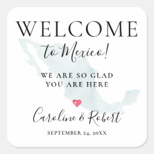 Sticker Carré Mariage Destination Bienvenue Les Clients Privilég