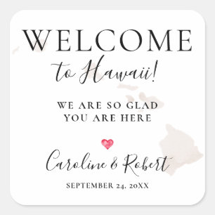 Sticker Carré Mariage Destination Bienvenue Les Clients Privilég