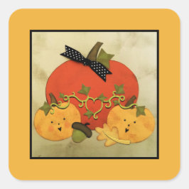 Sticker Carré Mariage d'Halloween d'octobre