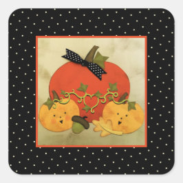 Sticker Carré Mariage d'Halloween d'octobre
