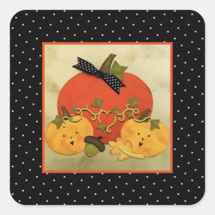 Sticker Carré Mariage d'Halloween d'octobre