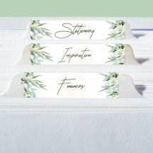 Mariage Élégant Coeur Foliage Divider onglets