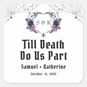 Sticker Carré Mariage Halloween