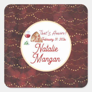 Sticker Carré Mariage Italien Style Amore