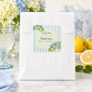 Sticker Carré Mariage Lemon Blue Main Squeeze