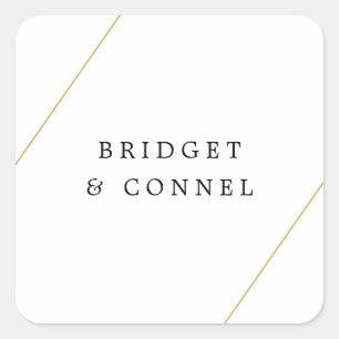 Sticker Carré Mariage Moderne Géométrique Bridget