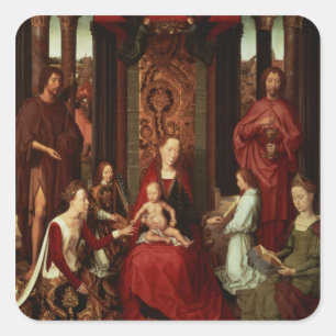 Sticker Carré Mariage mystique de Sainte Catherine et d'autres s