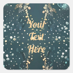 Sticker Carré Mariage personnalisé Confetti
