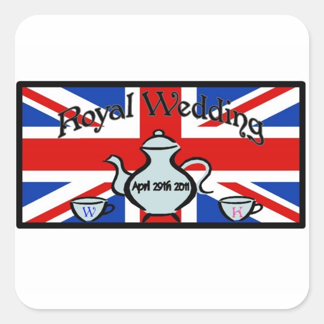 Sticker Carré Mariage royal (Devant)