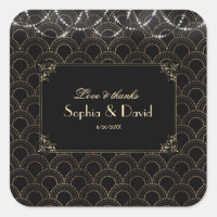 Mariage vintage Gold Art Déco Fleur de lis