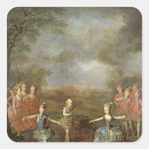 Sticker Carré Marie Antoinette et ses soeurs