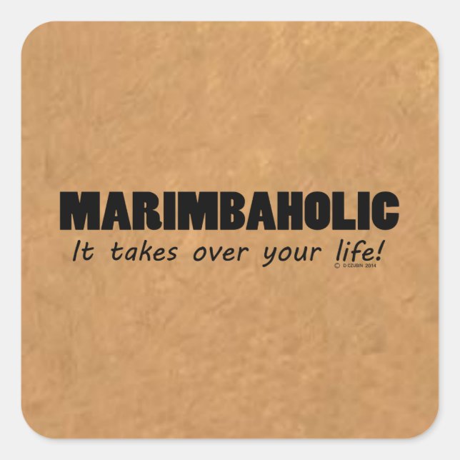 Sticker Carré Marimbaholic (Devant)