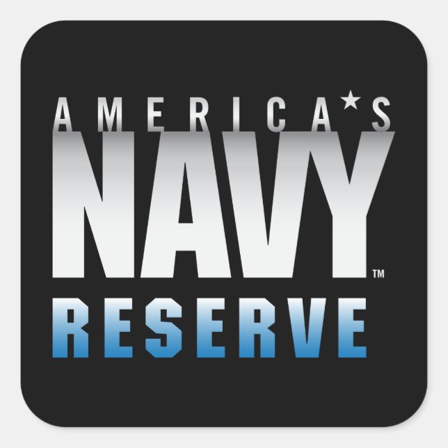 Sticker Carré Marine américaine | Réserve navale américaine (Devant)