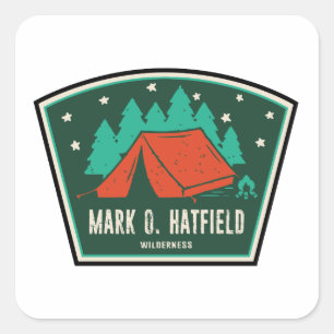 Sticker Carré Mark O. Hatfield Wilderness Camping