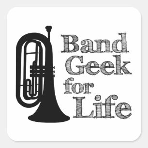 Sticker Carré Marquage Geek de bande Baritone