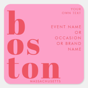 Sticker Carré Marque Marketing Boston Massachusetts