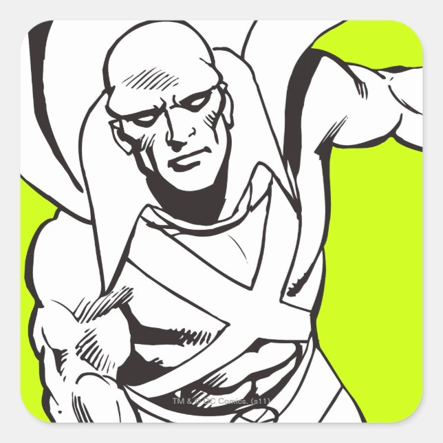 Sticker Carré Martian Manhunter Soit 5 (Devant)