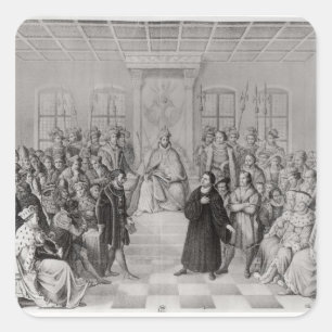 Sticker Carré Martin Luther devant Charles V