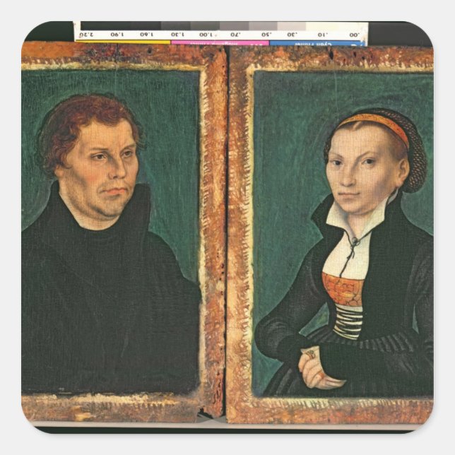 Sticker Carré Martin Luther, Katharina von Bora, c.1526 (Devant)