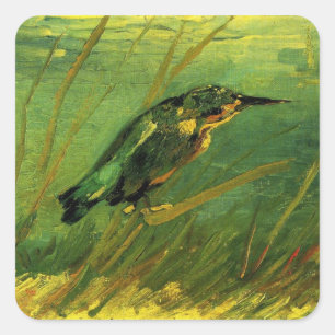Sticker Carré Martin-pêcheur par Vincent van Gogh