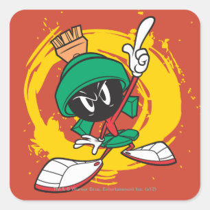 Sticker Carré MARVIN LE MARTIEN™ Pointant vers le haut