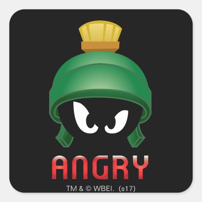 Sticker Carré MARVIN MARTIAN™ Emoji en colère (Devant)