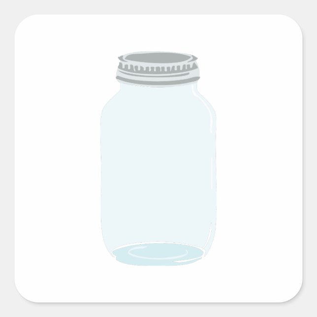 Sticker Carré Mason Jar (Devant)