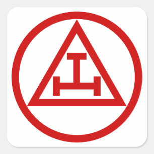 STICKER CARRÉ MASONS ARCHIERS ROYAUX CIRCULAIRES