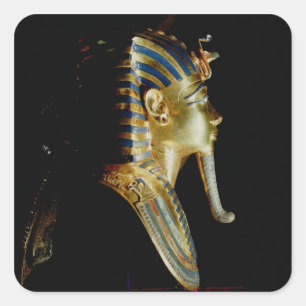 Sticker Carré Masque d'or de Tutankhamun