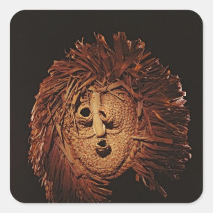 Sticker Carré Masque Seneca utilisé pour les rites hivernaux