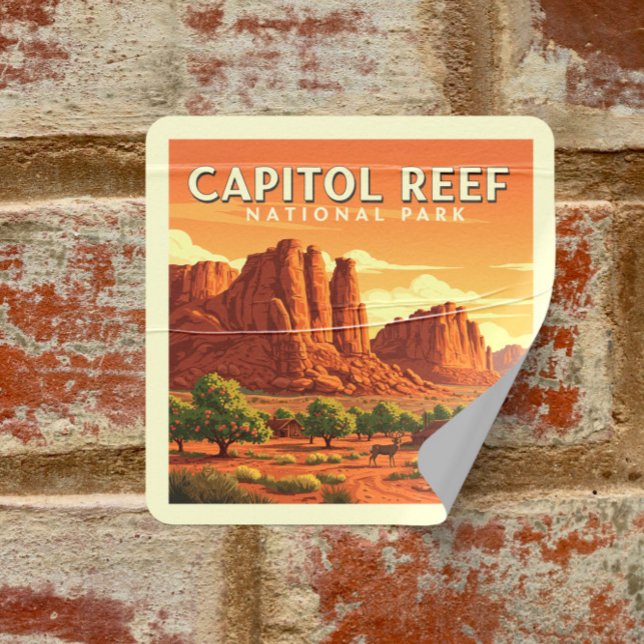 Sticker Carré Massachusetts vintages de Boston (Créateur téléchargé)