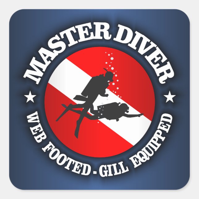 Sticker Carré Master Diver (Médaillon) (Devant)