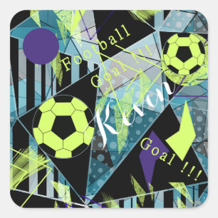 Sticker Carré match de football