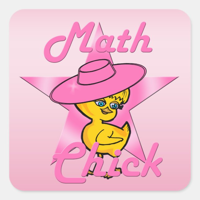 Sticker Carré Math Chick #8 (Devant)