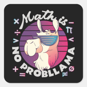 Sticker Carré Math n'est pas ProbLlama