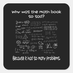 Sticker Carré Math Quel est votre problème ?