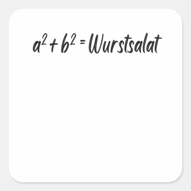 Sticker Carré Mathe Mathematiker Humour Schule Spaß (Devant)