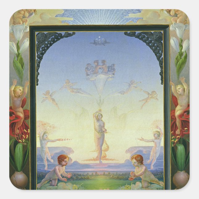 Sticker Carré Matin, 1808 (Devant)