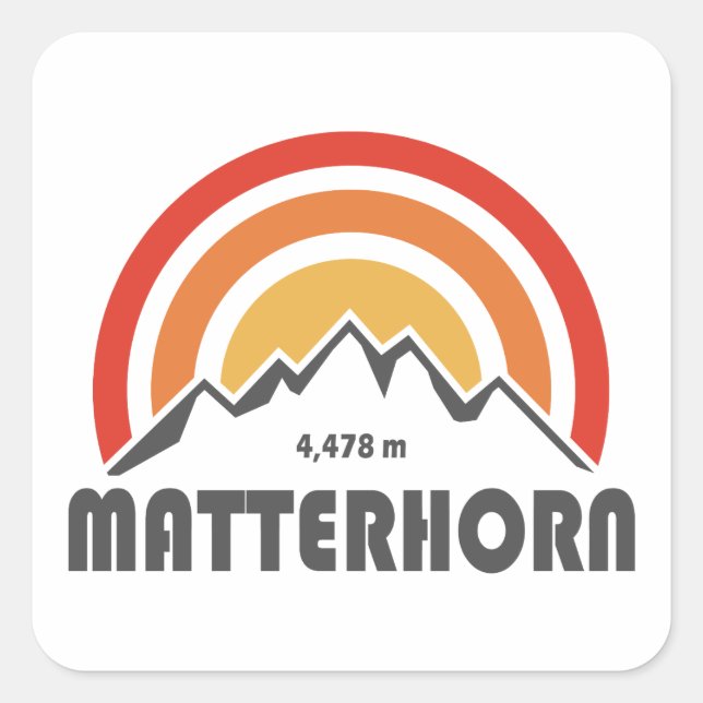 Sticker Carré Matterhorn (Devant)