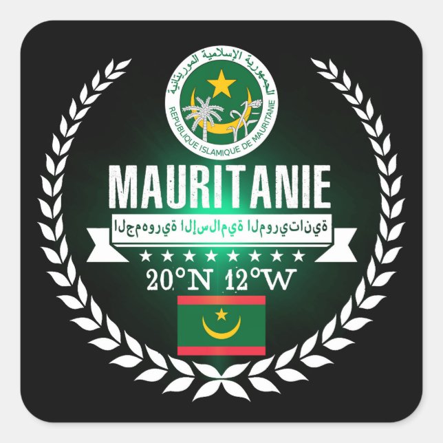 Sticker Carré Mauritanie (Devant)