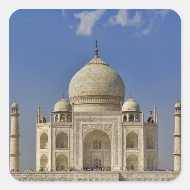 Sticker Carré Mausolée de Taj Mahal / Agra, Inde (Devant)